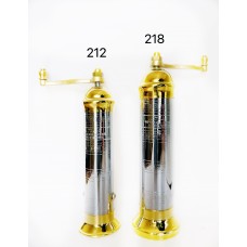 Atlas Chrome-Brass Pepper Mill 7" and Salt Mill 8"