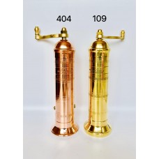 Atlas Copper Pepper Mill 9" and Brass Salt Mill 9"