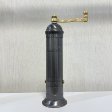Atlas Hematite-matt Plated Brass Pepper Mill(Brass handle) 8" #933