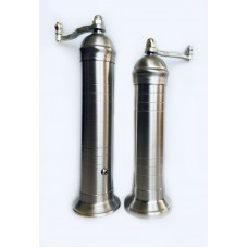 Atlas Nickel-Matt Finish Pepper Mill 9″ and Salt Mill 8" 