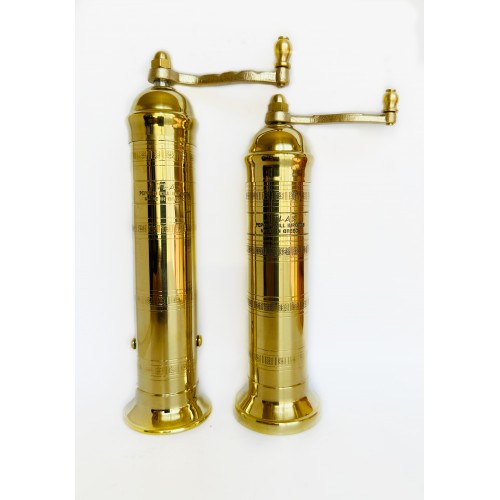 Atlas Brass Pepper Mill 9" and Salt Mill 8" 104108