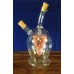 Glass Cruet 7" tall holds 3 oz balsamic vinegar and 15 oz oil #077