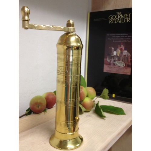 Brass Pepper Mill 8"