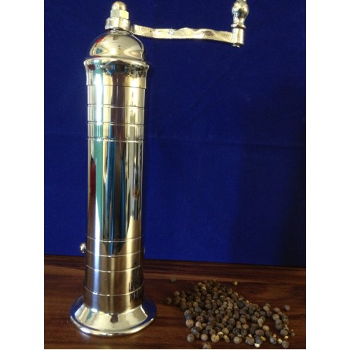 Chrome Plated Brass Pepper Mill 8"