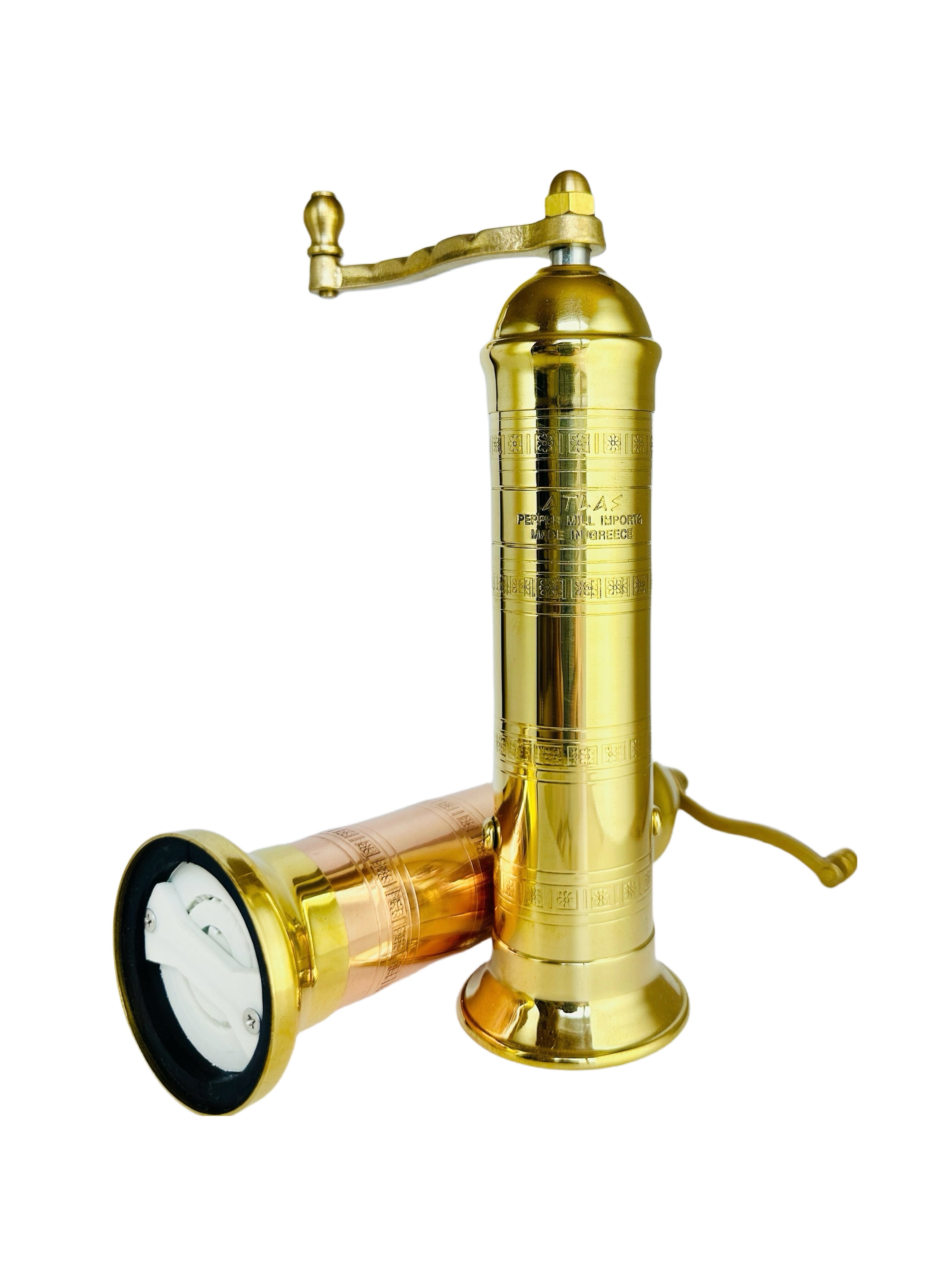 two grinders on a white background