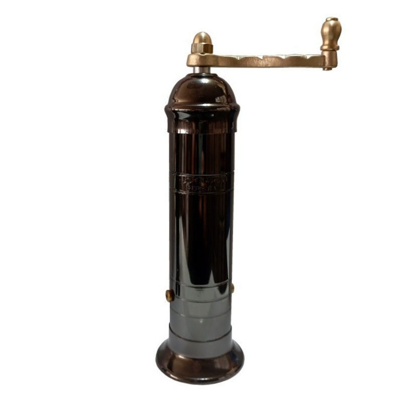 ATLAS Hematite-Gloss Brass Pepper Mill (Brass Handle)