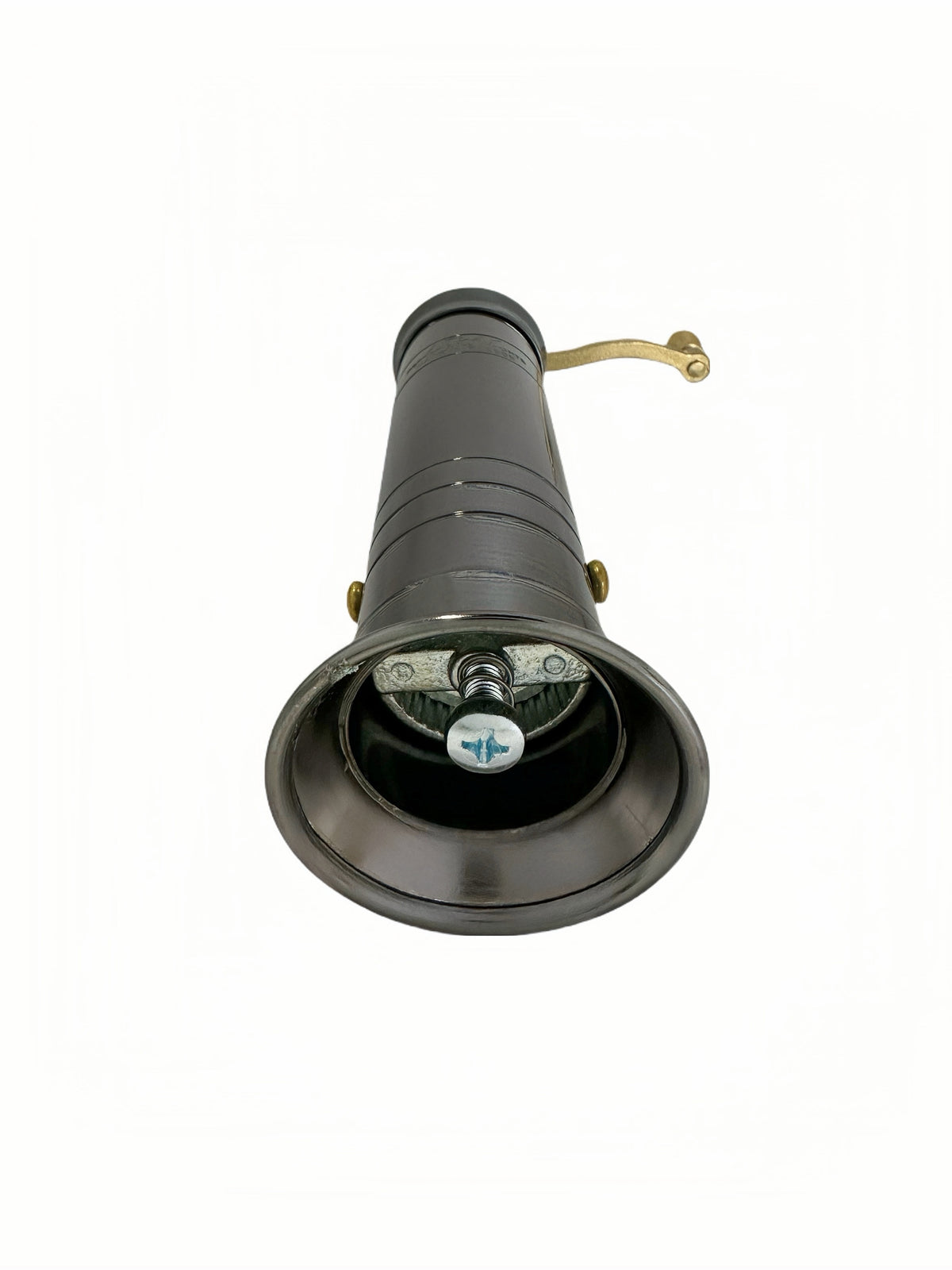 ATLAS Hematite-Gloss Brass Pepper Mill (Brass Handle) #913