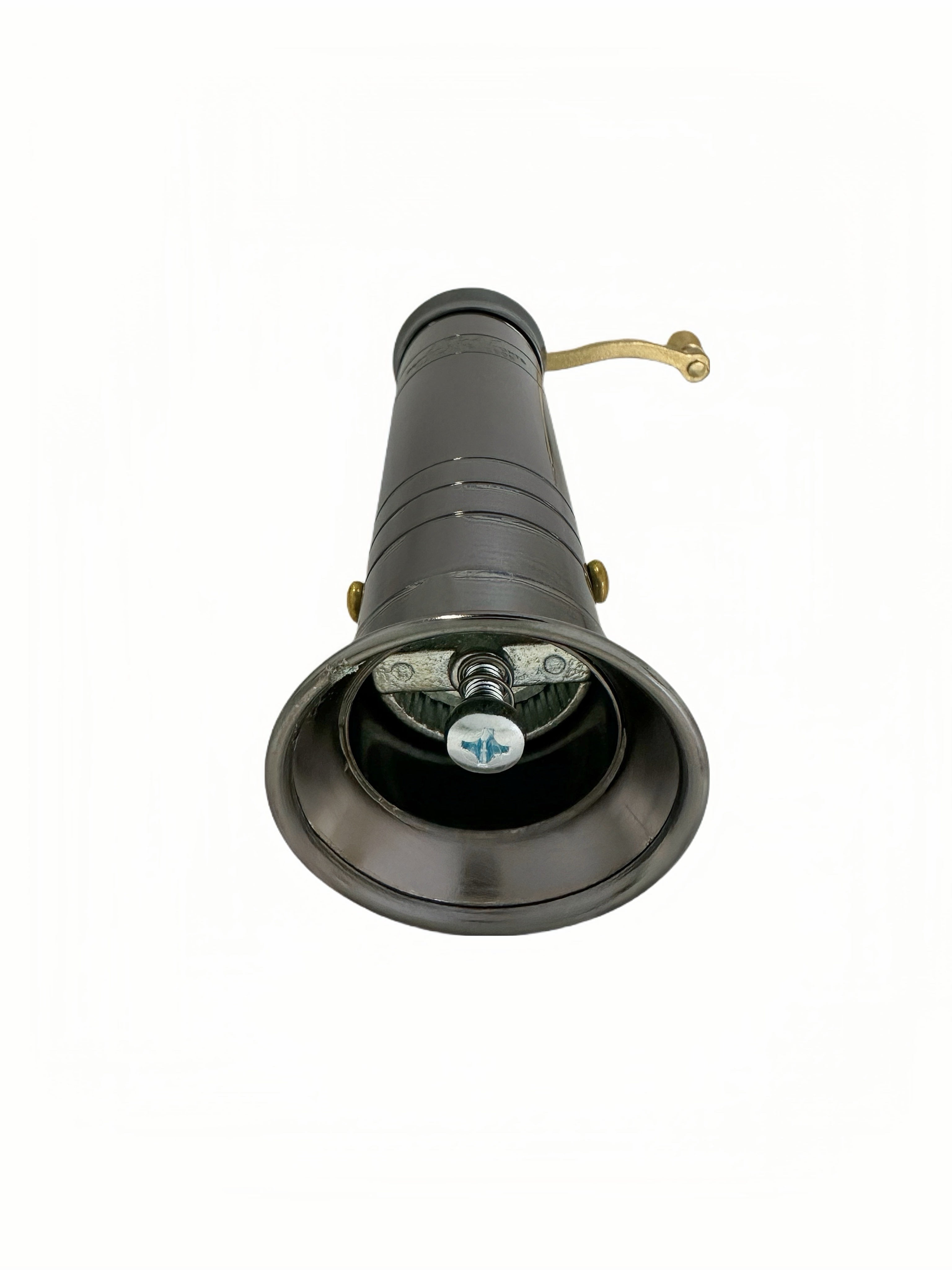 ATLAS Hematite-Gloss Brass Pepper Mill (Brass Handle)