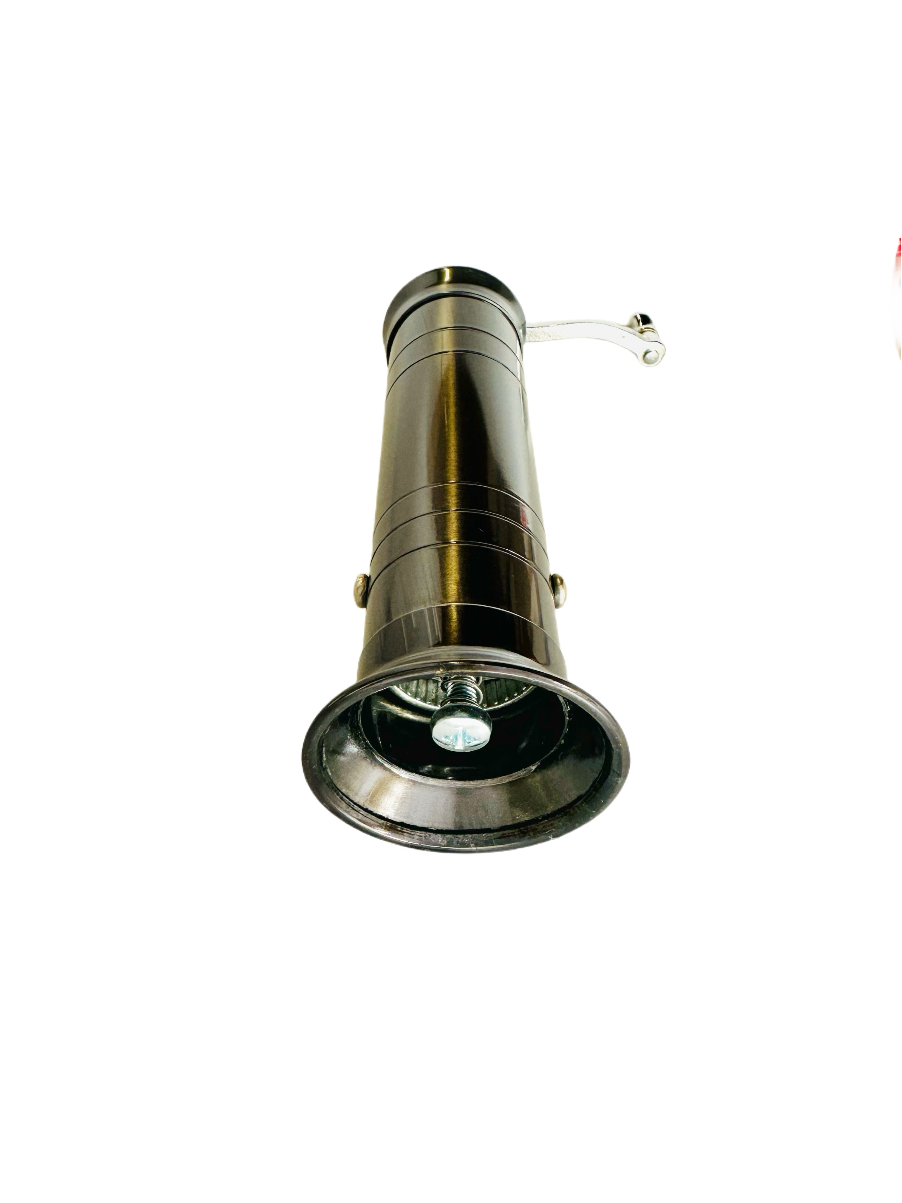 ATLAS Hematite-Gloss Brass Pepper Mill (Chrome Handle)