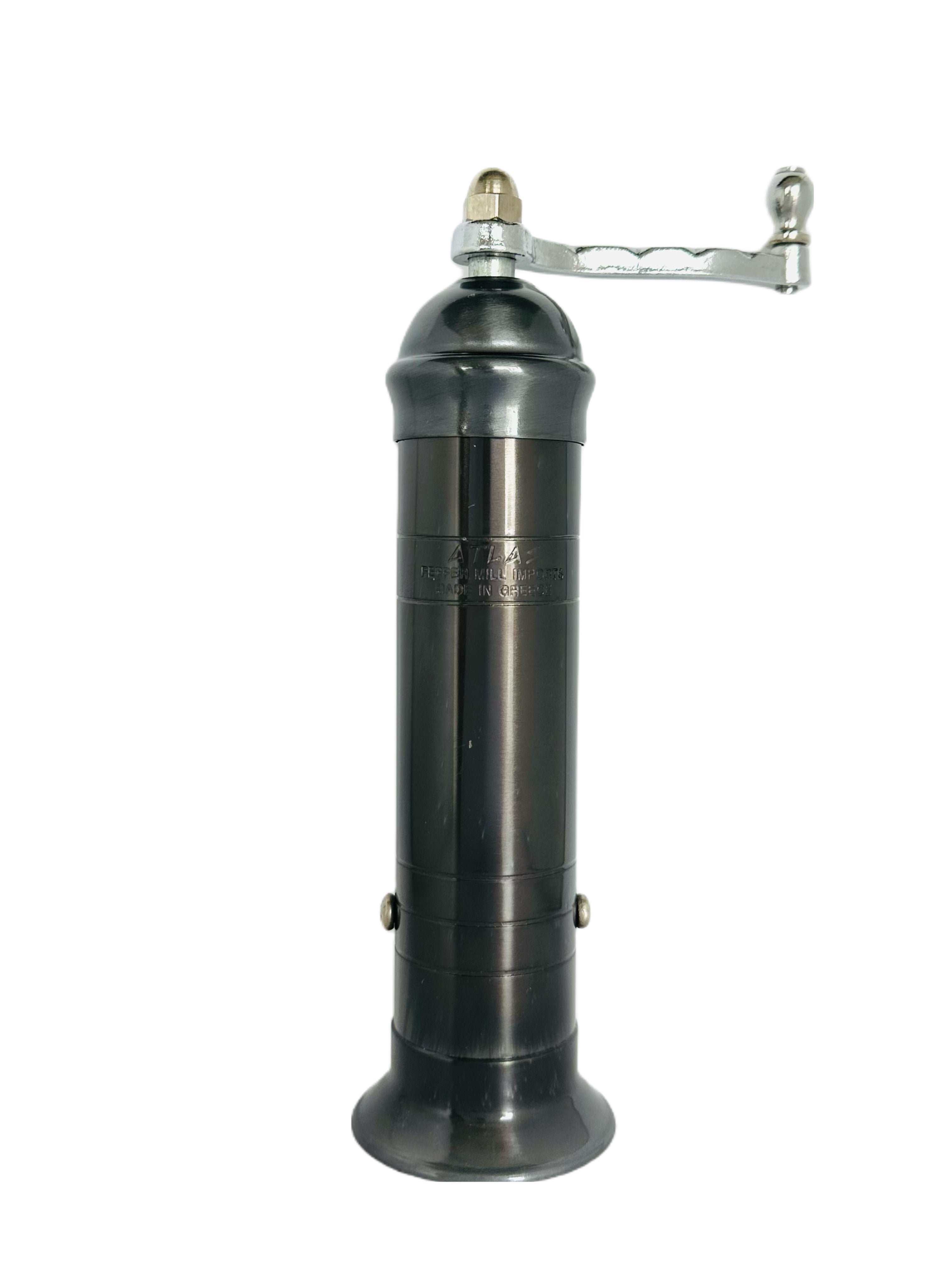 ATLAS Hematite-Matt Brass Pepper Mill (Chrome Handle)