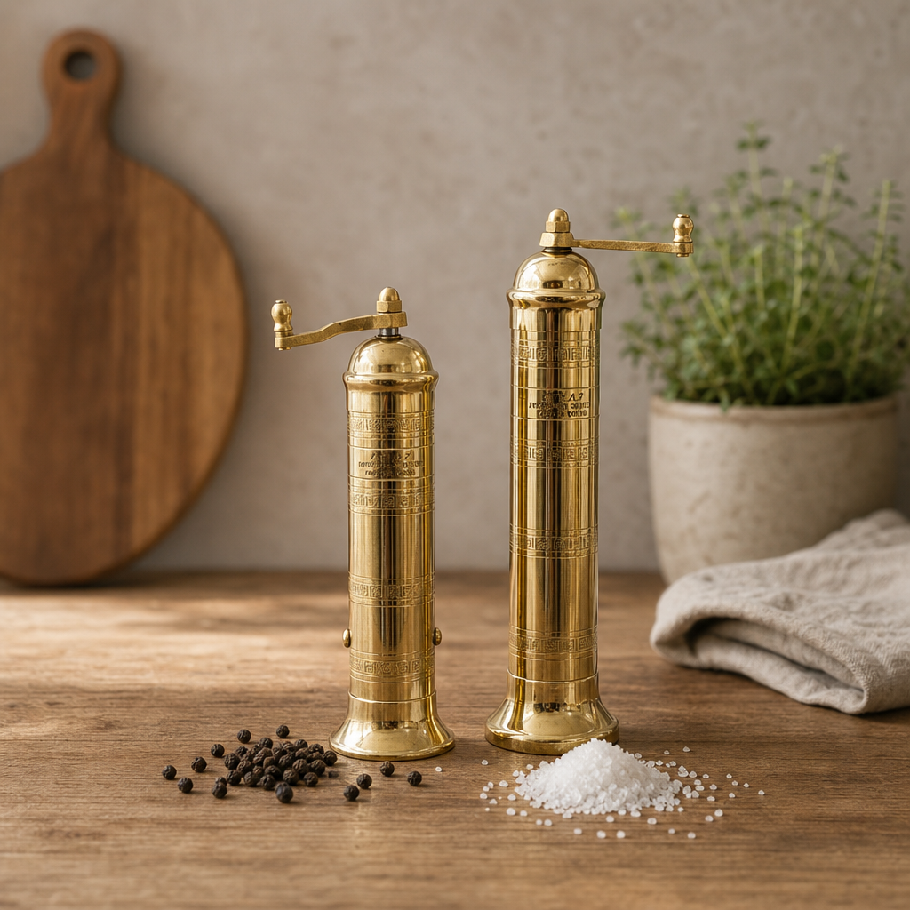 Brass pepper mill