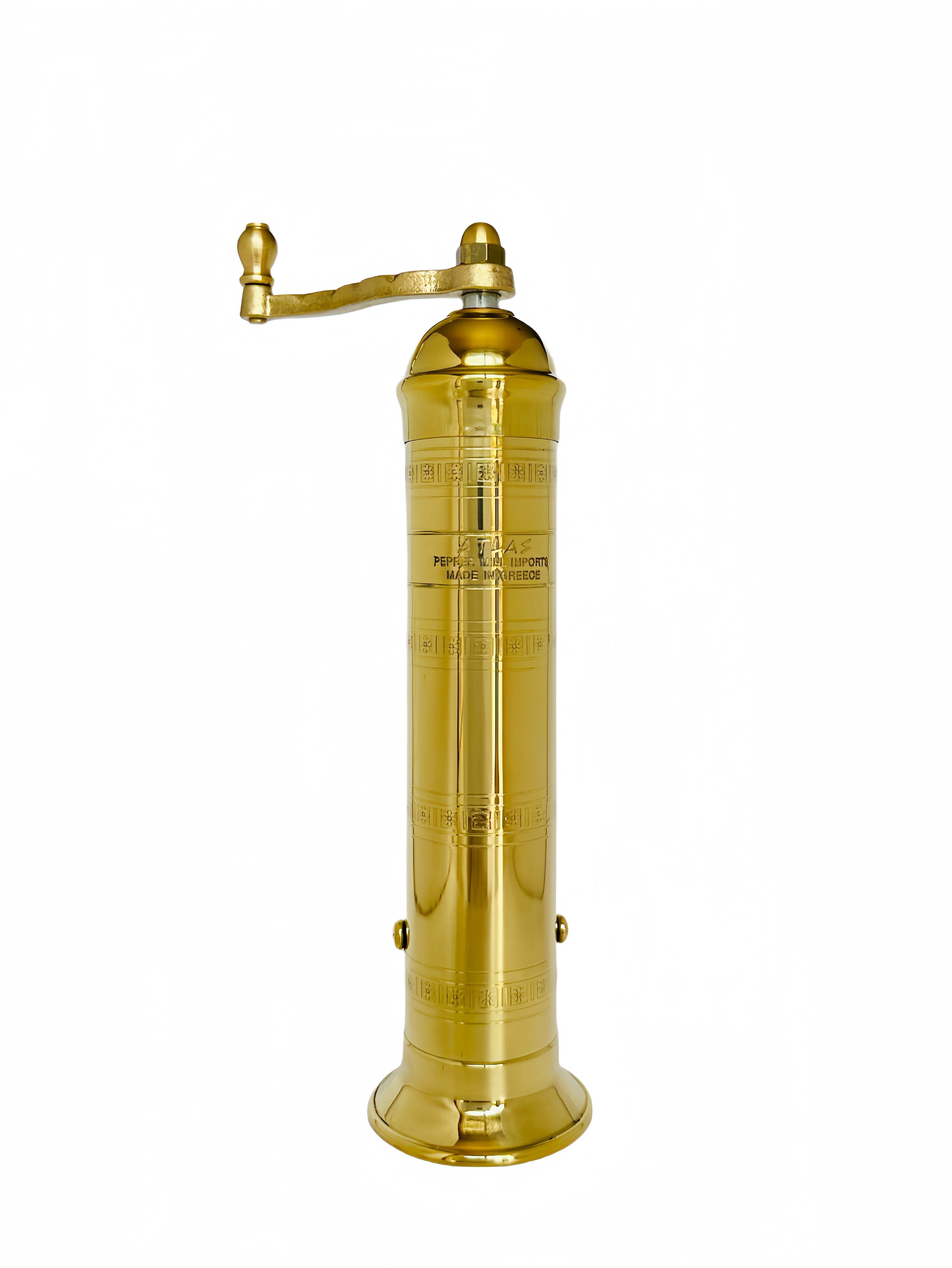 ATLAS Brass Pepper Mill 8" and Brass-Chrome Salt Mill 8" #103218 - An Unforgettable Wedding Gift, Elevate Any Kitchen