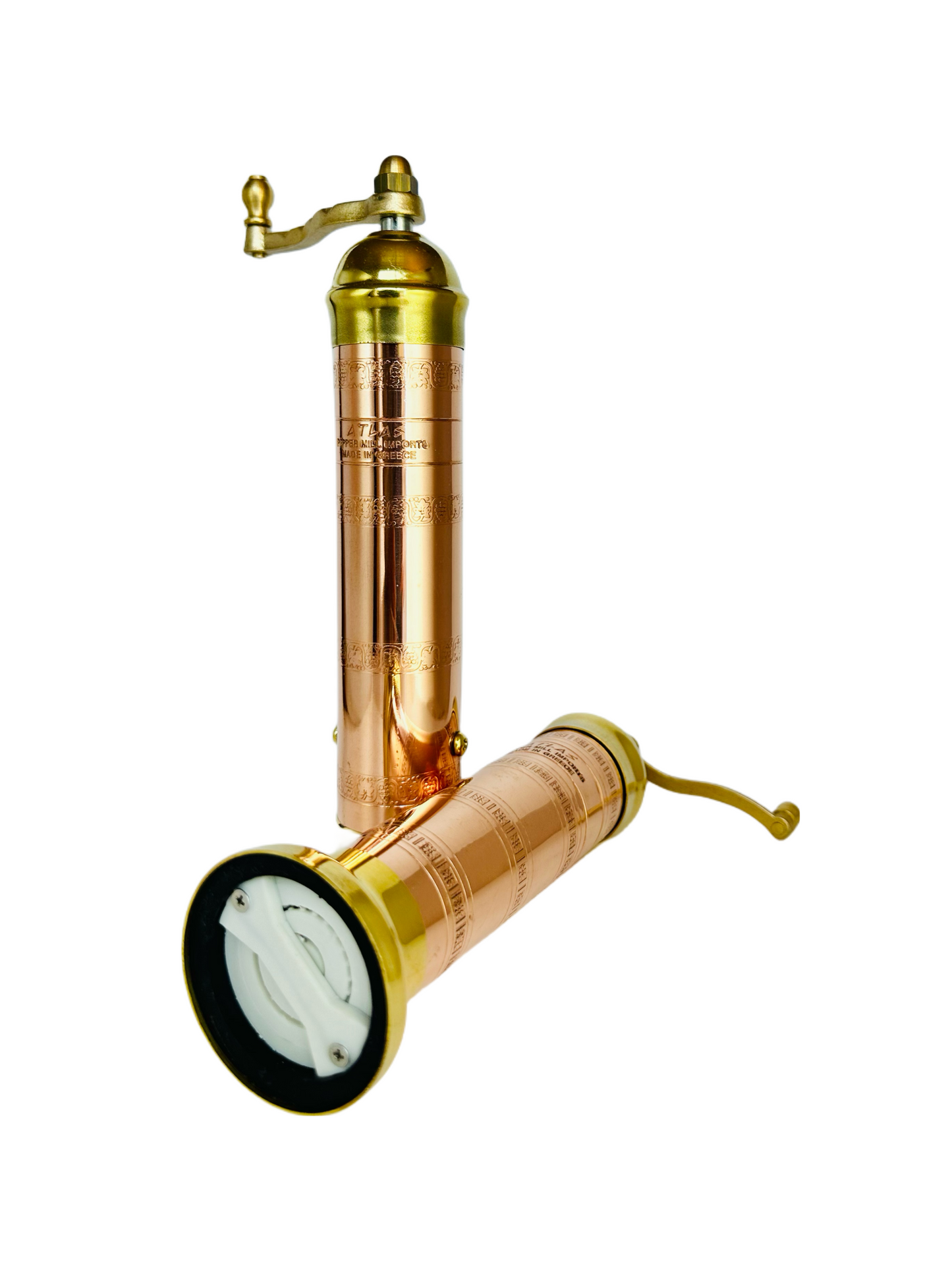 ATLAS Brass-Copper Pepper Mill 8" and Salt Mill 9" #413419 - Wedding & Anniversary Gift
