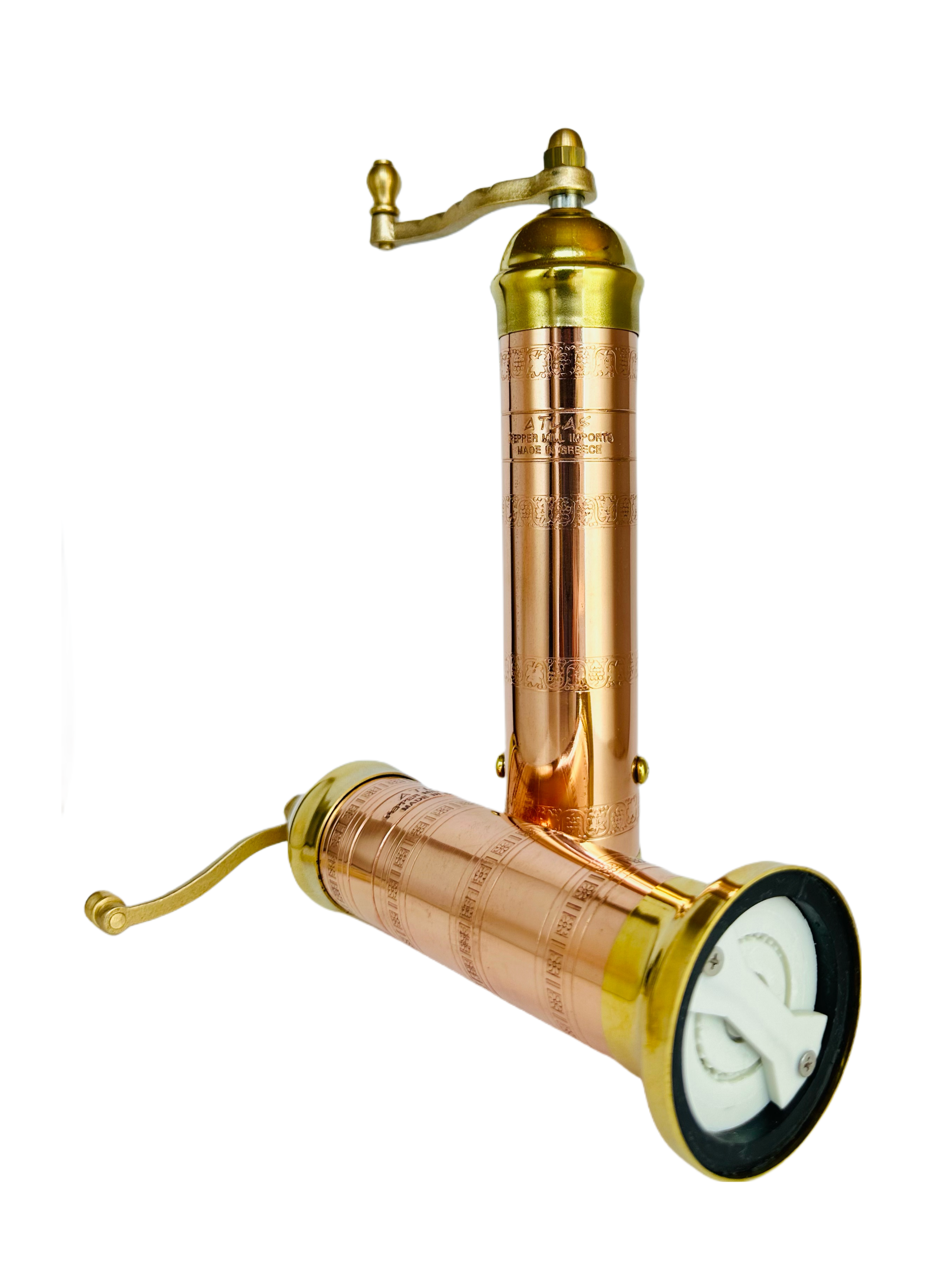 ATLAS Bras-Copper Pepper Mill 9" and Salt Mill 8"#414418- Kitchen Upgrade and Meaningful Gift